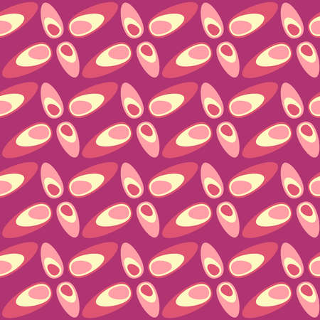 Retro seamless pattern for prints, cobwebs, textiles, advertising and any design projects. Simple rounded shapes will decorate any surface or thing and make it attractive.のイラスト素材