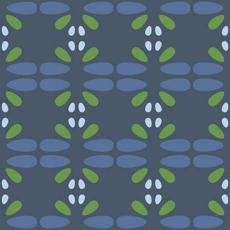 Retro seamless pattern for prints, cobwebs, textiles, advertising and any design projects. Simple rounded shapes will decorate any surface or thing and make it attractive.のイラスト素材