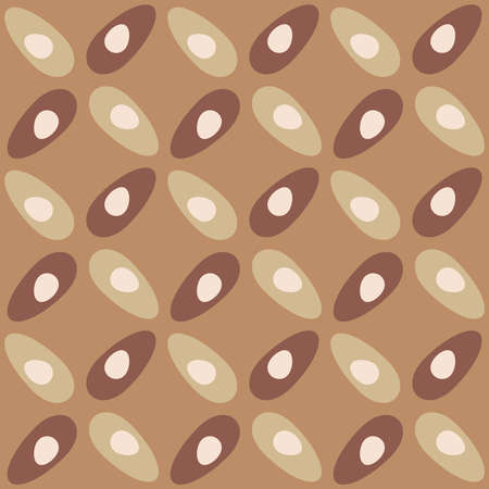 Spotted seamless pattern for textiles, web, advertising, prints and any design projects. Retro rounded shapes will decorate any surface or thing and make it attractive.のイラスト素材