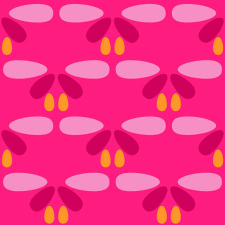 Retro seamless pattern for prints, cobwebs, textiles, advertising and any design projects. Simple rounded shapes will decorate any surface or thing and make it attractive.のイラスト素材