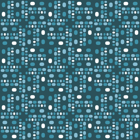 Flat seamless pattern for prints, cobwebs, textiles, advertising and any design projects. Simple rounded shapes will decorate any surface or thing and make it attractive.のイラスト素材
