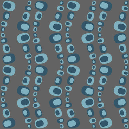 Flat seamless pattern for prints, cobwebs, textiles, advertising and any design projects. Simple rounded shapes will decorate any surface or thing and make it attractive.のイラスト素材