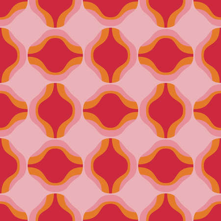 Simple and clear geometric shapes will decorate any surface or thing and make it attractive. Abstract seamless pattern for prints, textile, web, advertising and any design projects.のイラスト素材
