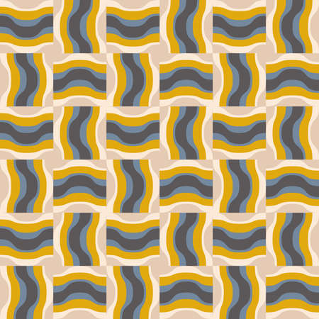 Simple and clear geometric shapes will decorate any surface or thing and make it attractive. Abstract seamless pattern for prints, textile, web, advertising and any design projects.のイラスト素材