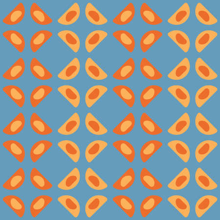 Simple semicircular geometric shapes will decorate any surface or thing and make it attractive. Abstract seamless pattern for prints, textile, web, advertising and any design projects.のイラスト素材