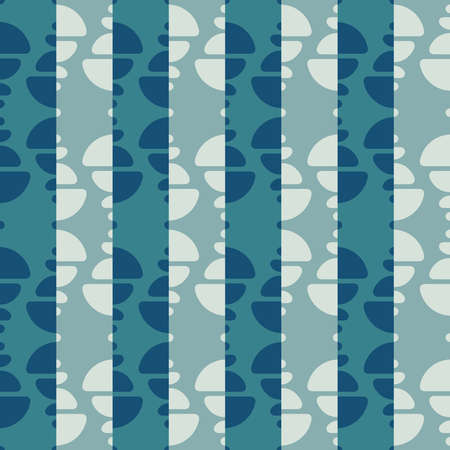 Simple semicircular geometric shapes will decorate any surface or thing and make it attractive. Abstract seamless pattern for prints, textile, web, advertising and any design projects.のイラスト素材
