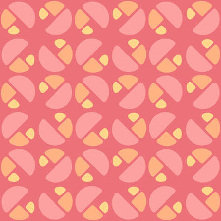 Simple semicircular geometric shapes will decorate any surface or thing and make it attractive. Abstract seamless pattern for prints, textile, web, advertising and any design projects.のイラスト素材