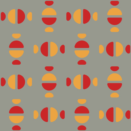 Simple semicircular geometric shapes will decorate any surface or thing and make it attractive. Abstract seamless pattern for prints, textile, web, advertising and any design projects.のイラスト素材
