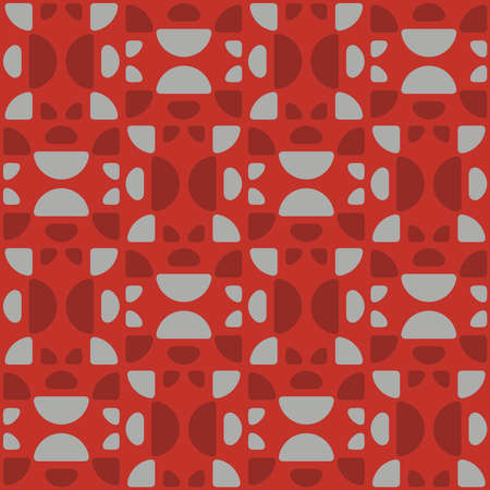 Simple semicircular geometric shapes will decorate any surface or thing and make it attractive. Abstract seamless pattern for prints, textile, web, advertising and any design projects.のイラスト素材