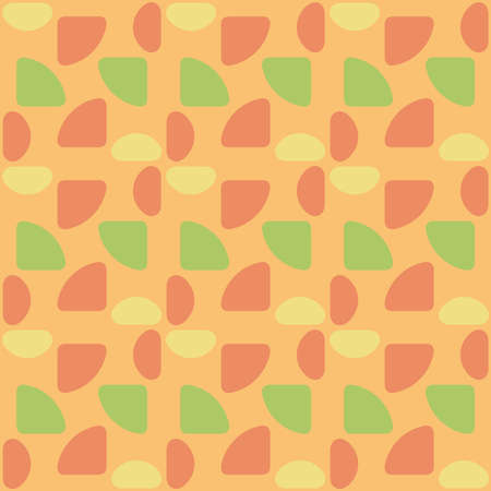 Simple semicircular geometric shapes will decorate any surface or thing and make it attractive. Abstract seamless pattern for prints, textile, web, advertising and any design projects.のイラスト素材