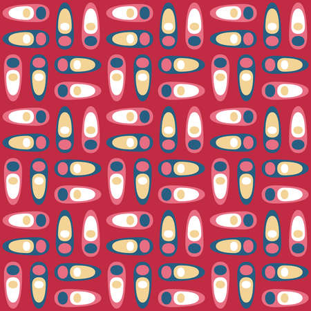 Simple and elegance shapes will decorate any surface or thing and make it attractive. Motley abstract seamless pattern for prints, textile, web, advertising and any design projects.のイラスト素材