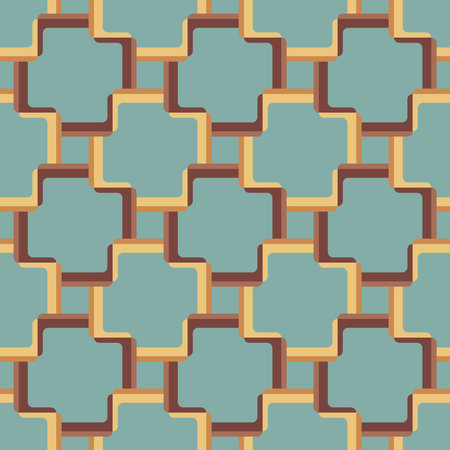 Simple soft geometric shapes will decorate any surface or thing and make it attractive. Abstract seamless pattern for prints, textile, web, advertising and any design projects.のイラスト素材