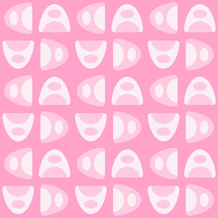 Simple and elegant rounded abstract ornament will decorate any surface or thing and make it attractive. Seamless pattern for prints, textile, web, advertising and any design projects.のイラスト素材