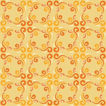 Seamless swirl pattern for prints, textile, web, advertising and any design projects. Simple and elegant traditional ornament will decorate any surface or thing and make it attractive.のイラスト素材