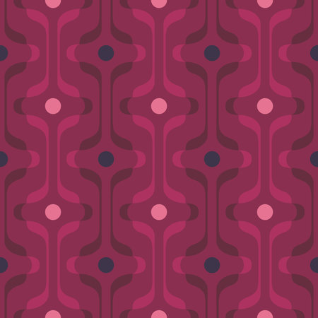 Simple and elegant abstract ornament will decorate any surface or thing and make it attractive. Seamless pattern for prints, textile, web, advertising and any design projects.のイラスト素材