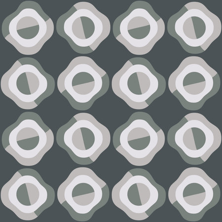 Simple flat abstract ornament will decorate any surface or thing and make it attractive. Seamless pattern for prints, textile, web, advertising and any design projects.のイラスト素材