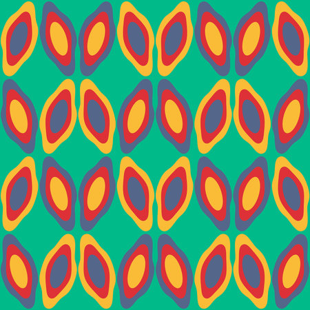 Simple flat abstract ornament will decorate any surface or thing and make it attractive. Seamless pattern for prints, textile, web, advertising and any design projects.のイラスト素材
