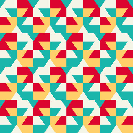The clear shapes of a simple geometric ornament will decorate every surface or thing and make it attractive and unique. Seamless pattern for prints, textiles, web, adv and any design projects.のイラスト素材