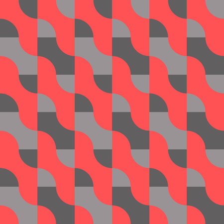 The clear shapes of a simple geometric ornament will decorate every surface or thing and make it attractive and unique. Seamless pattern for prints, textiles, web, adv and any design projects.のイラスト素材