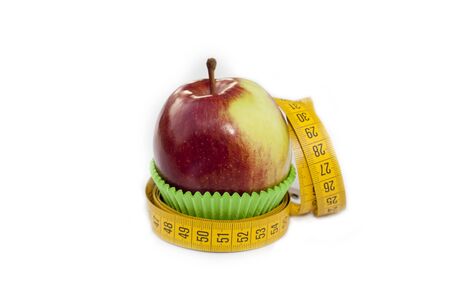 Apple in baking cupの写真素材
