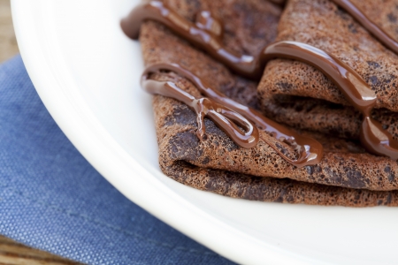 Chocolate pancakesの写真素材