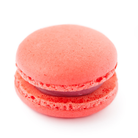 Single pink macaroonの写真素材
