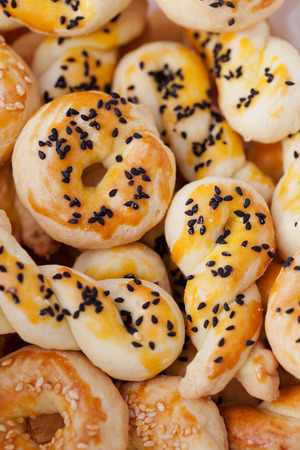 Turkish homemade savory cookies - tuzlu kurabiyeの写真素材