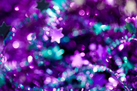 Colorful christmas background, out of focus bokehの写真素材