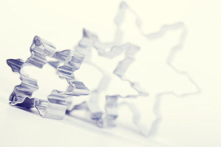 Christmas background with snowflake shapesの写真素材