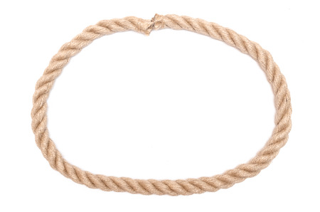 Twisted rope isolated on the white background.