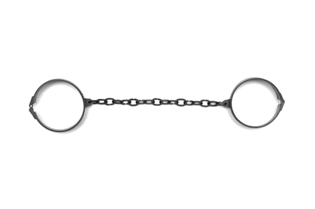 Handcuffs isolated on the white background.