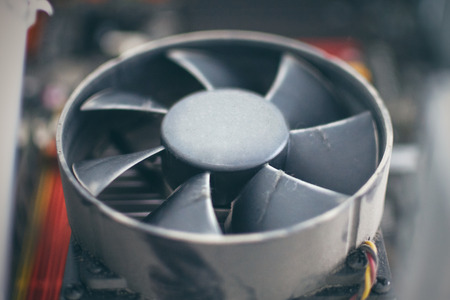 Old dusty cpu fan abstract background.の写真素材