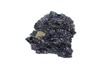 A crystal of silicon carbide a carborundum isolated on a white background.