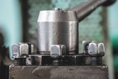 Industrial handle close up abstract background.の写真素材