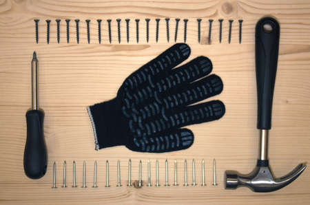 Construction tools. Home construction background.の写真素材
