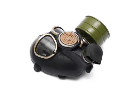 Gas mask isolated on the white background.の写真素材