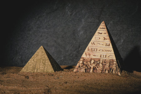 Pyramid of ancient Egypt concept background.の写真素材