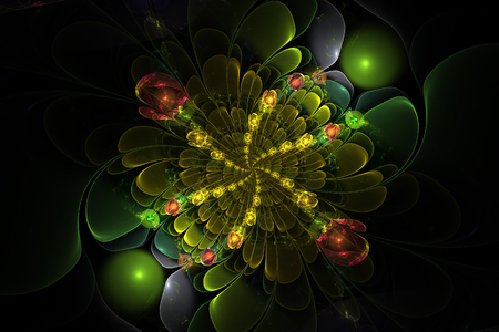 Fractal flowers ballsの写真素材