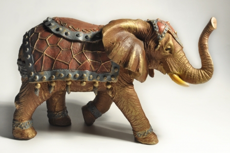 figure of the Indian elephant in a body clothの写真素材