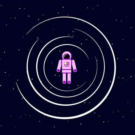 Lost in space, in the background of starry space.のイラスト素材