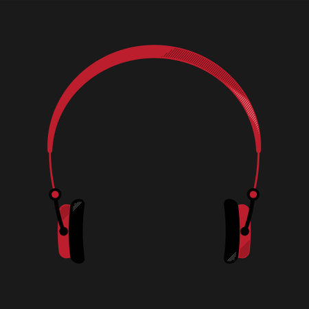Vector illustration of headphones. Headphone icon for logos, banners and websites.のイラスト素材