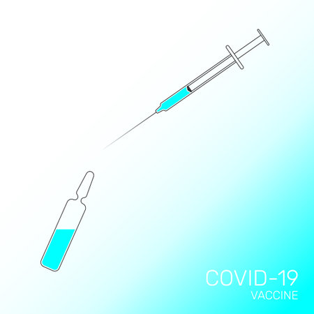 The concept of vaccination. Vaccination against the virus. Healthcare and medicine. Vector illustration.のイラスト素材