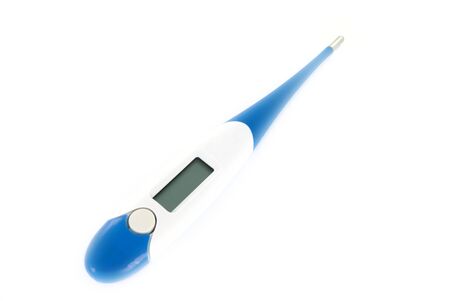 Isolated thermometer on white backgroundの写真素材