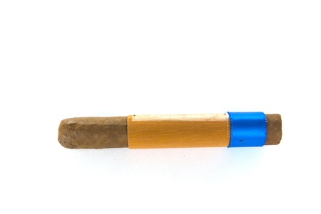 Cuban cigar isolated on whiteの写真素材
