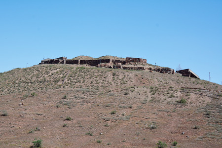 Fortress Erebuni in Armenia, Yerevan, on the hillの写真素材