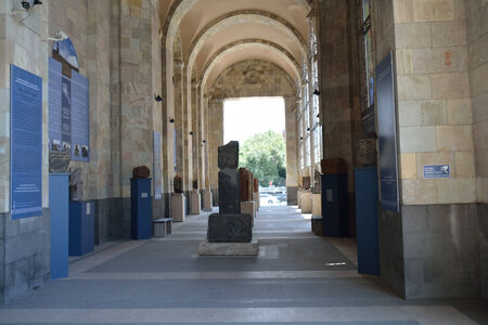 Museum gallery  to the right from the entrance  of History museum of Armenia, Erevanのeditorial素材