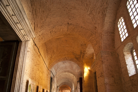 Detail of the upper corridor of Aya Sofia in Istanbulのeditorial素材