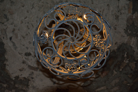 Old metal lamp の写真素材
