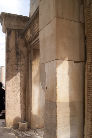 The entrance to the house in Ephesus, Turkeyの写真素材