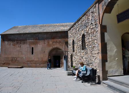 Entrance to the church in Khor Virap monastery, Armenia